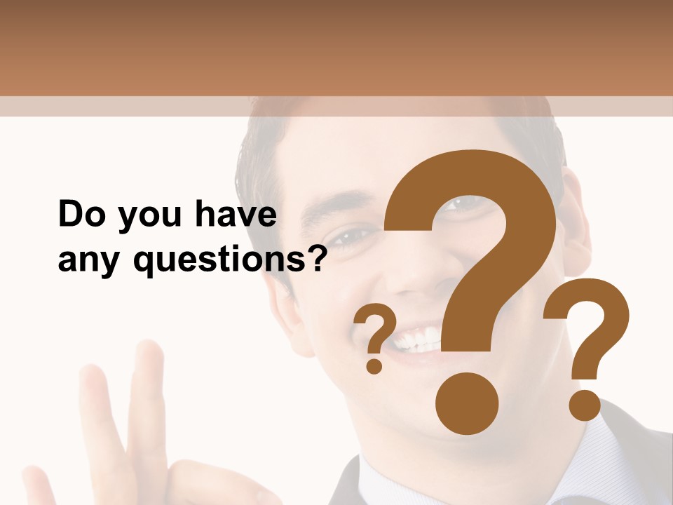 A Man In A Suit And Tie Making A Peace Sign PowerPoint Template