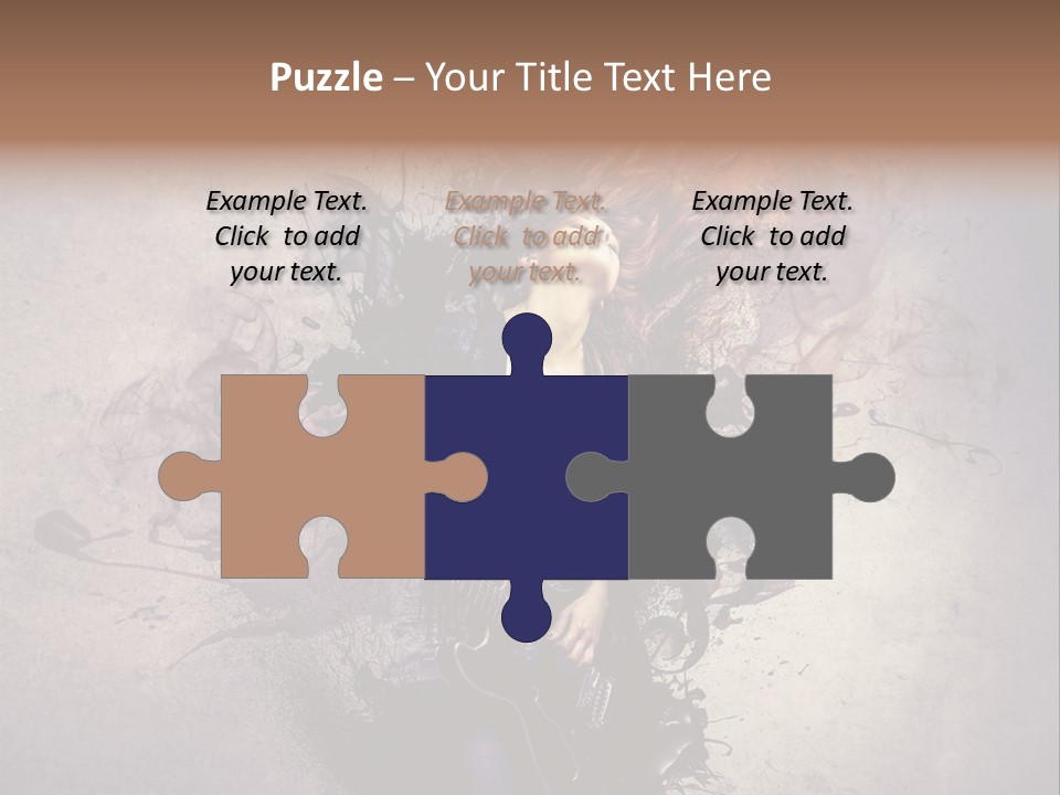 A Woman With A Guitar Powerpoint Template PowerPoint Template