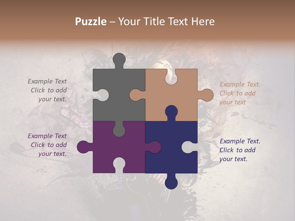 A Woman With A Guitar Powerpoint Template PowerPoint Template