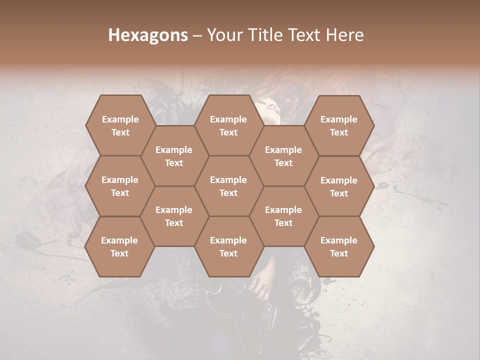 A Woman With A Guitar Powerpoint Template PowerPoint Template