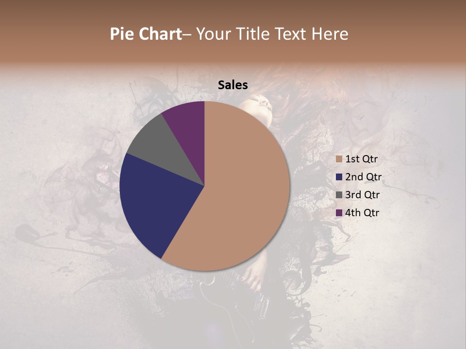 A Woman With A Guitar Powerpoint Template PowerPoint Template