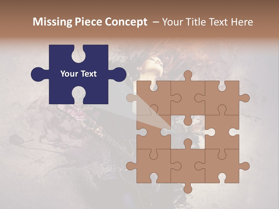 A Woman With A Guitar Powerpoint Template PowerPoint Template