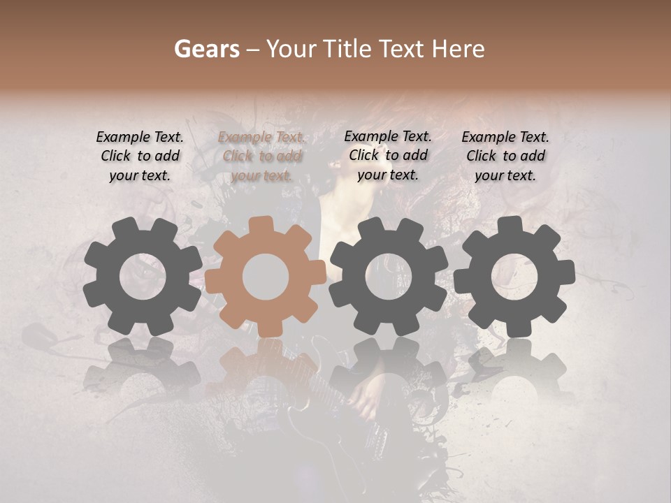 A Woman With A Guitar Powerpoint Template PowerPoint Template