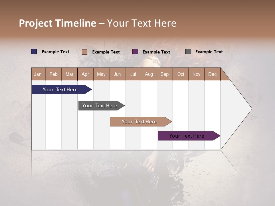 A Woman With A Guitar Powerpoint Template PowerPoint Template