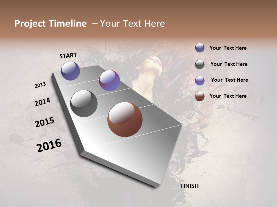 A Woman With A Guitar Powerpoint Template PowerPoint Template