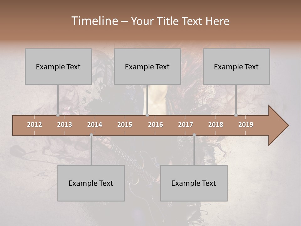 A Woman With A Guitar Powerpoint Template PowerPoint Template