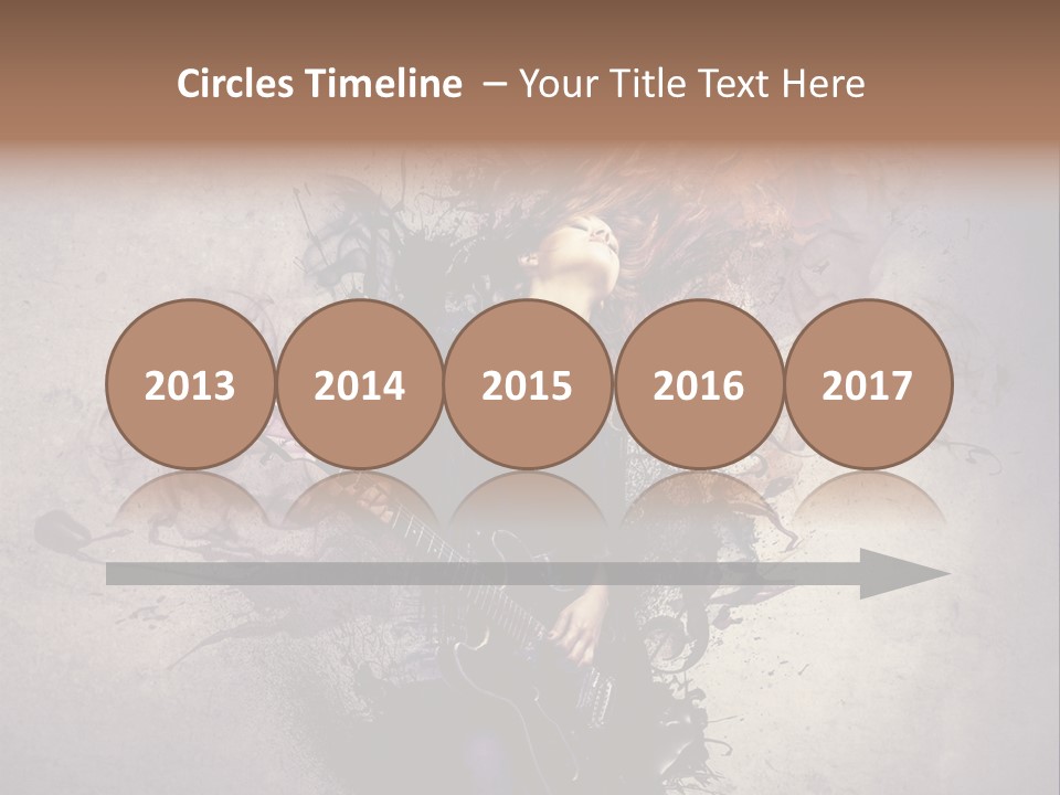 A Woman With A Guitar Powerpoint Template PowerPoint Template