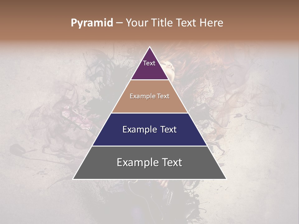 A Woman With A Guitar Powerpoint Template PowerPoint Template