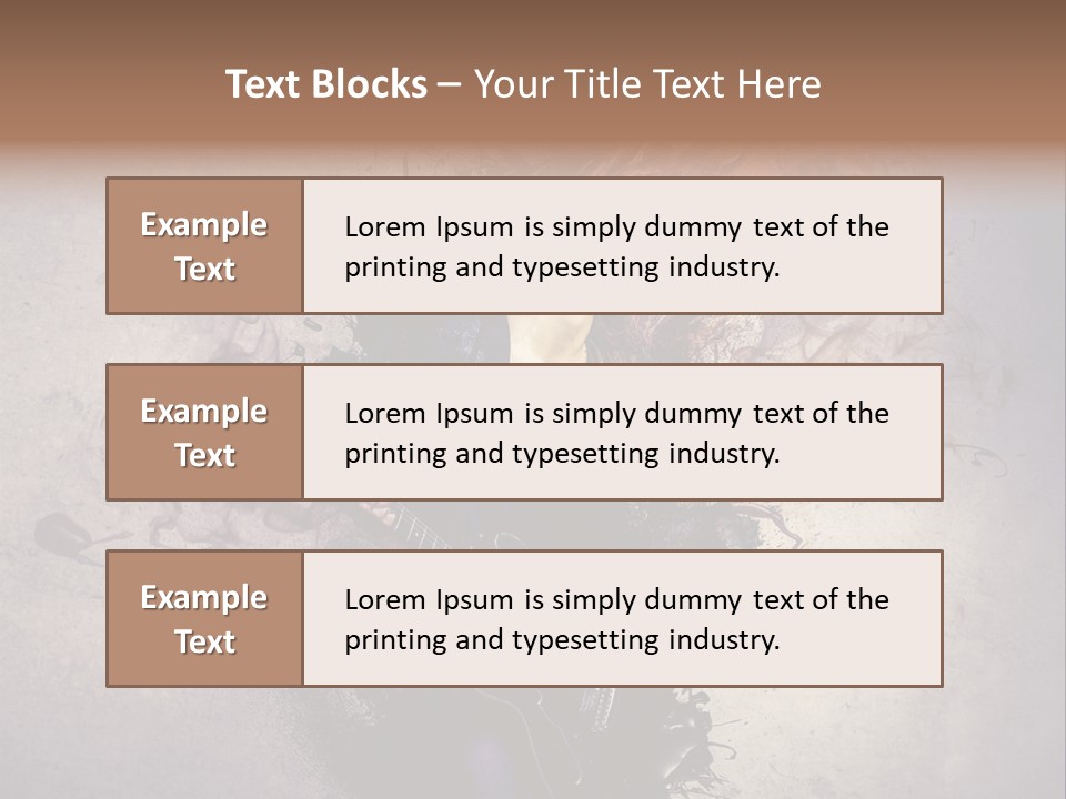 A Woman With A Guitar Powerpoint Template PowerPoint Template