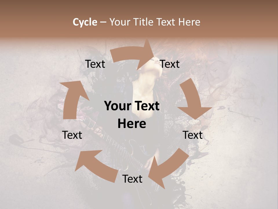A Woman With A Guitar Powerpoint Template PowerPoint Template