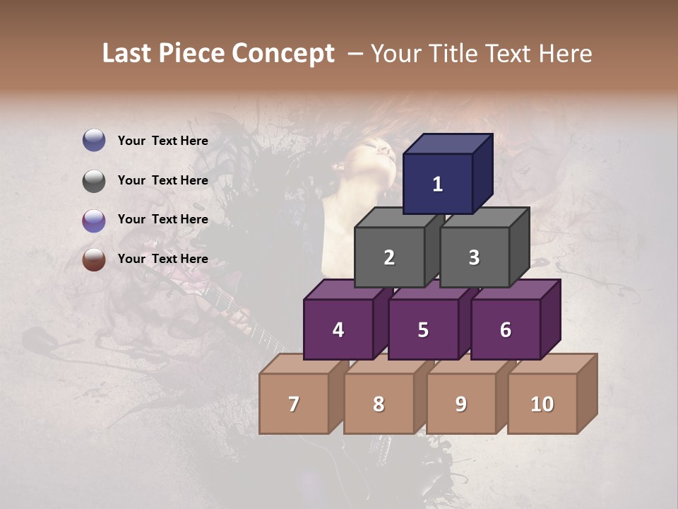 A Woman With A Guitar Powerpoint Template PowerPoint Template
