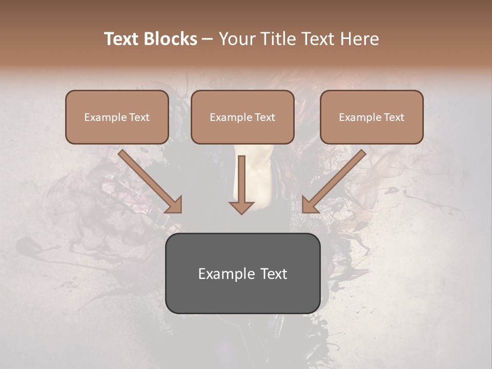 A Woman With A Guitar Powerpoint Template PowerPoint Template