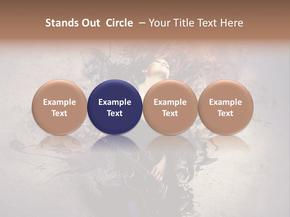 A Woman With A Guitar Powerpoint Template PowerPoint Template