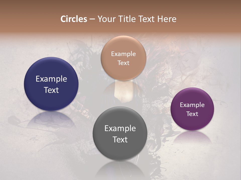 A Woman With A Guitar Powerpoint Template PowerPoint Template