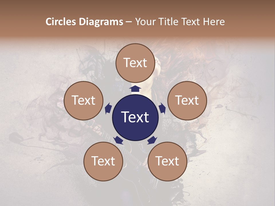 A Woman With A Guitar Powerpoint Template PowerPoint Template