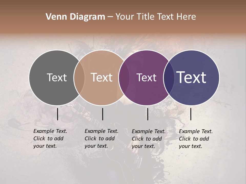 A Woman With A Guitar Powerpoint Template PowerPoint Template