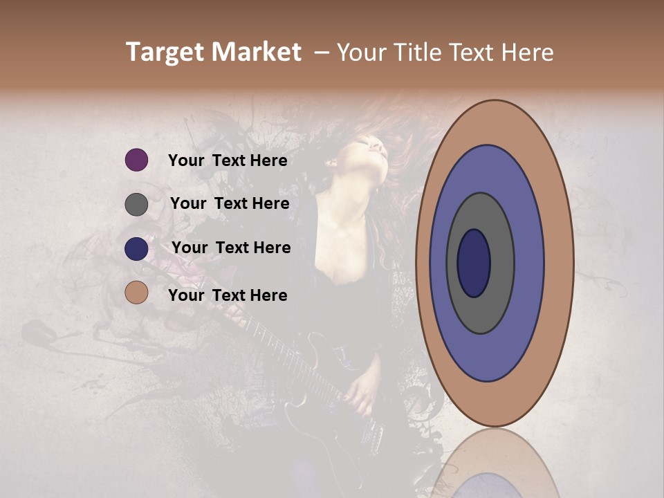 A Woman With A Guitar Powerpoint Template PowerPoint Template