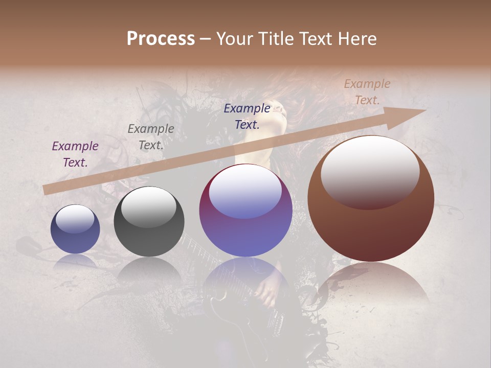 A Woman With A Guitar Powerpoint Template PowerPoint Template