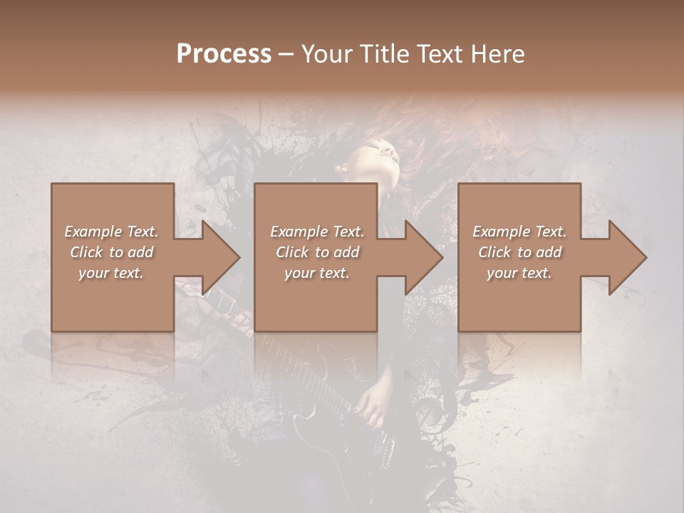 A Woman With A Guitar Powerpoint Template PowerPoint Template