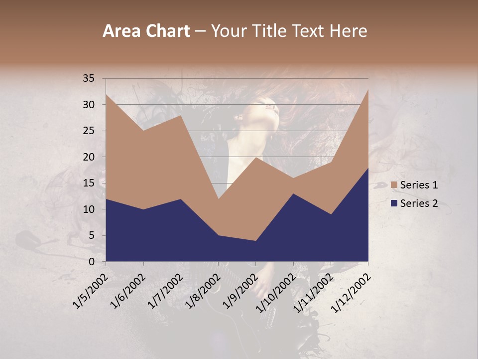 A Woman With A Guitar Powerpoint Template PowerPoint Template