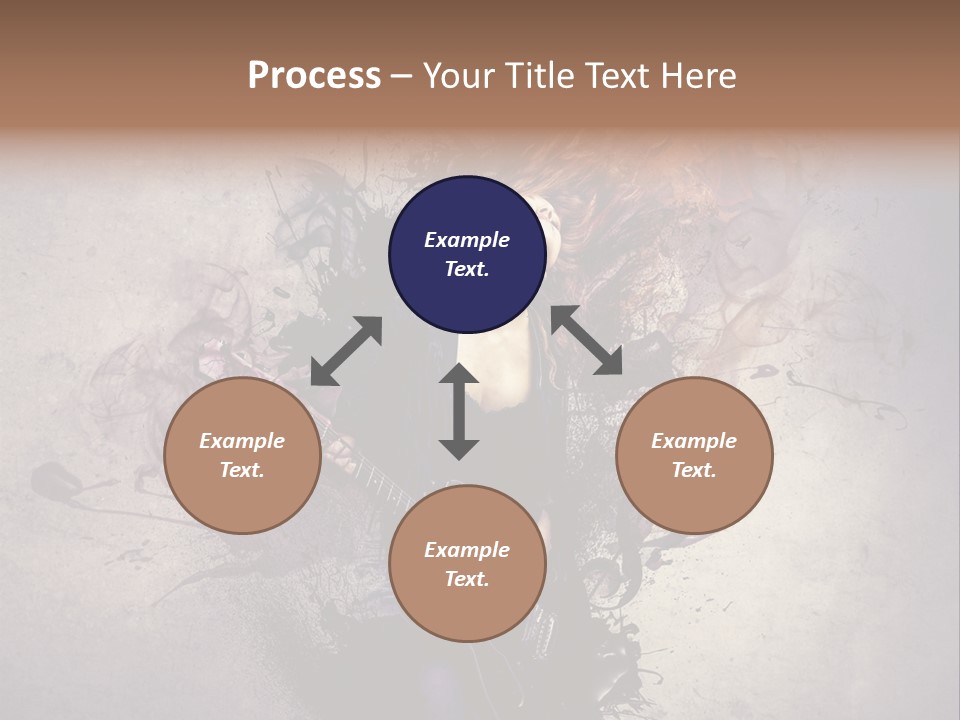 A Woman With A Guitar Powerpoint Template PowerPoint Template
