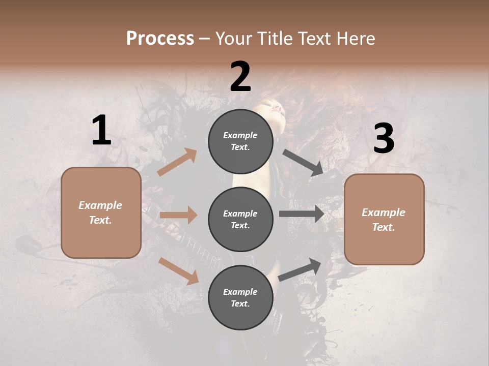 A Woman With A Guitar Powerpoint Template PowerPoint Template