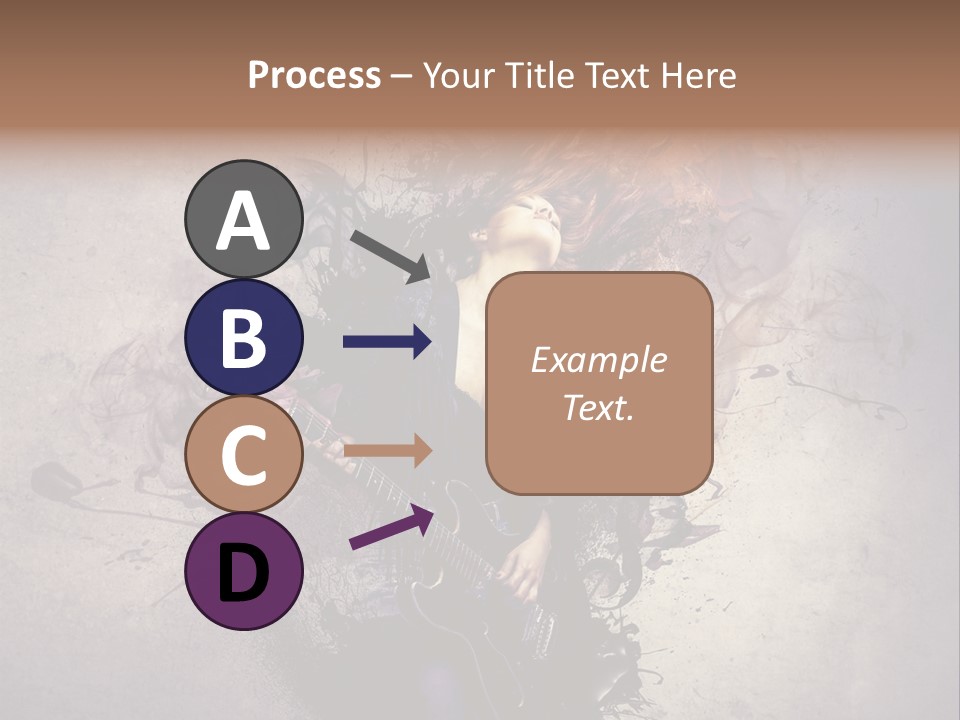 A Woman With A Guitar Powerpoint Template PowerPoint Template