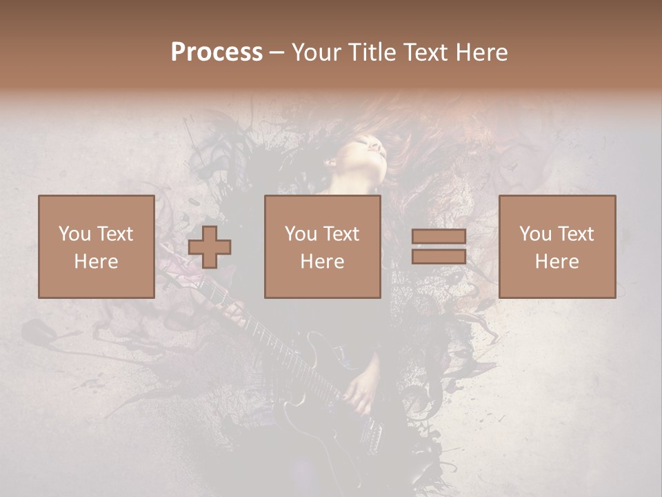 A Woman With A Guitar Powerpoint Template PowerPoint Template