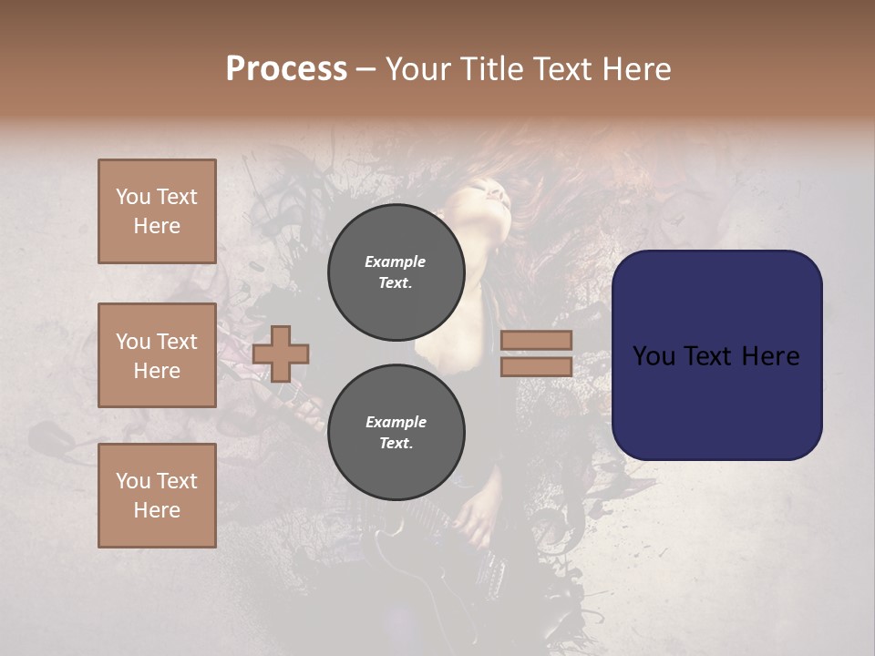 A Woman With A Guitar Powerpoint Template PowerPoint Template