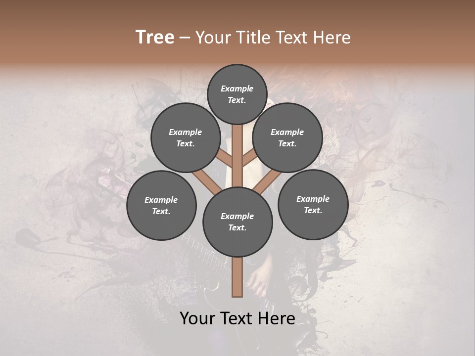 A Woman With A Guitar Powerpoint Template PowerPoint Template