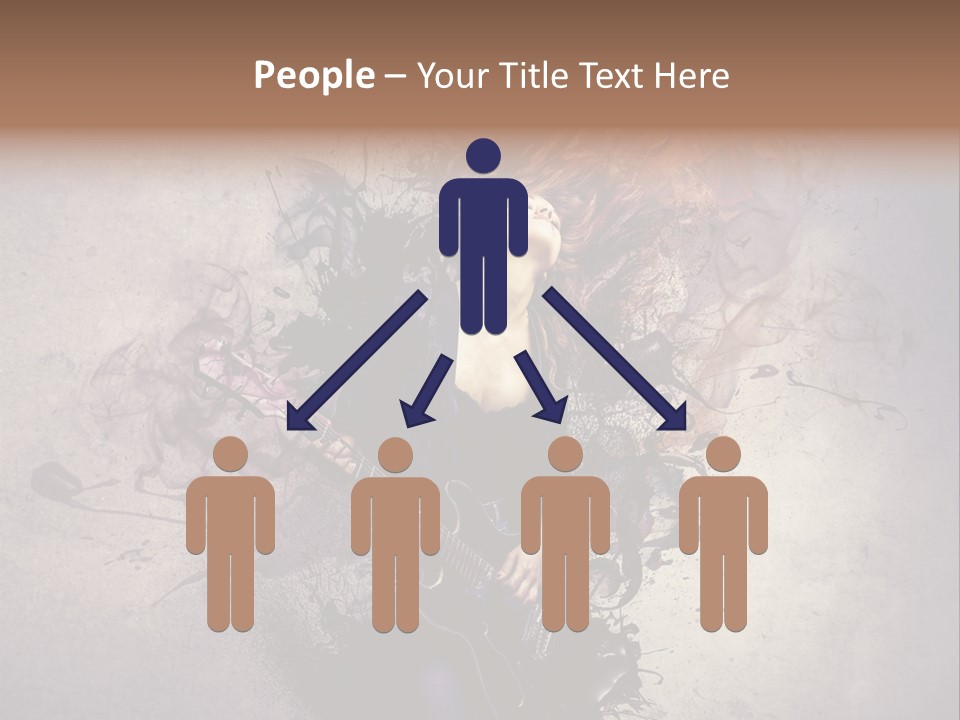 A Woman With A Guitar Powerpoint Template PowerPoint Template