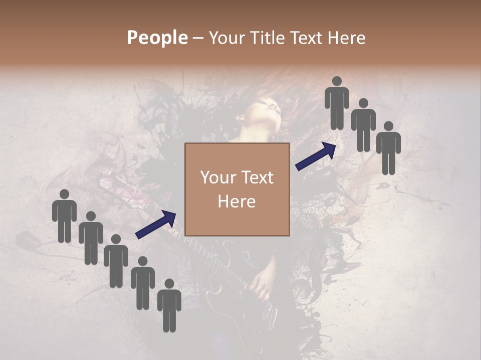 A Woman With A Guitar Powerpoint Template PowerPoint Template
