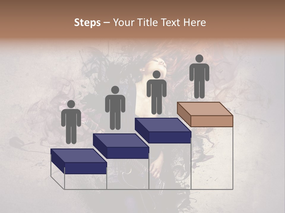A Woman With A Guitar Powerpoint Template PowerPoint Template
