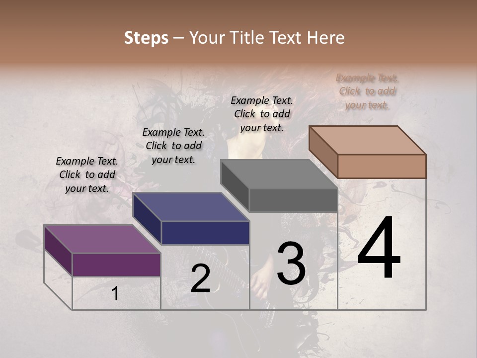 A Woman With A Guitar Powerpoint Template PowerPoint Template