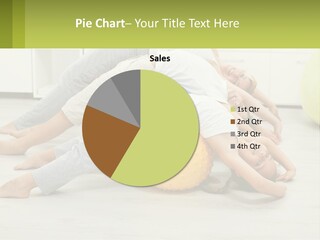 A Group Of People Laying On Top Of A Yellow Ball PowerPoint Template
