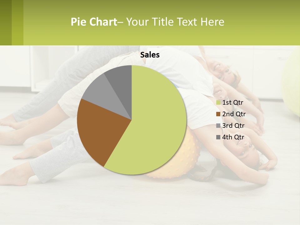 A Group Of People Laying On Top Of A Yellow Ball PowerPoint Template