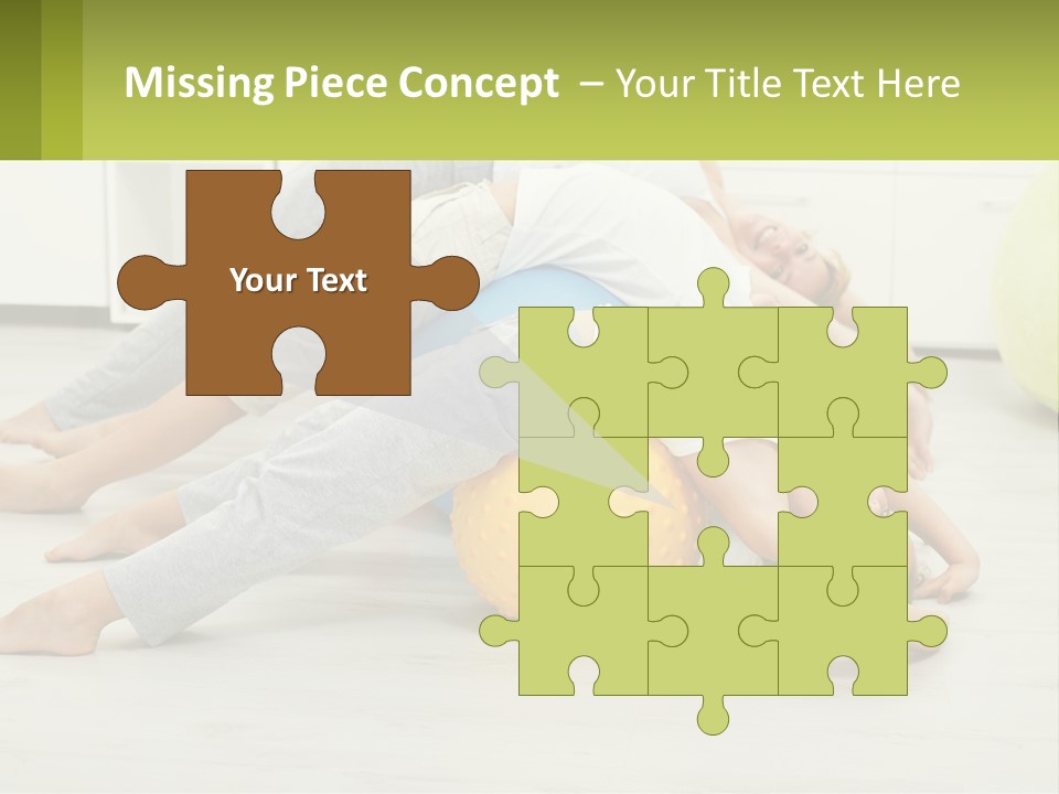 A Group Of People Laying On Top Of A Yellow Ball PowerPoint Template