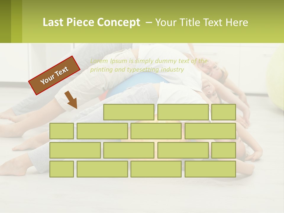 A Group Of People Laying On Top Of A Yellow Ball PowerPoint Template