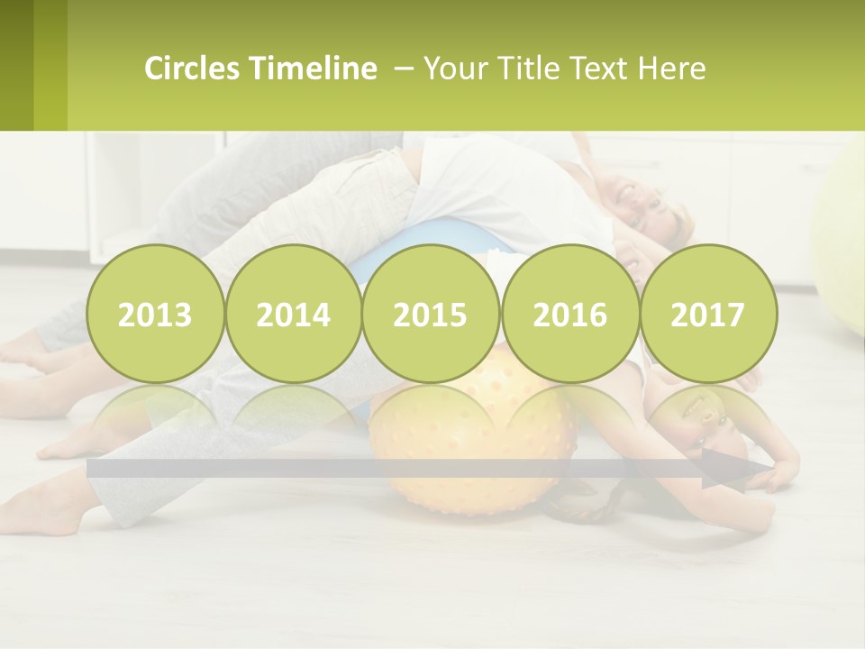 A Group Of People Laying On Top Of A Yellow Ball PowerPoint Template