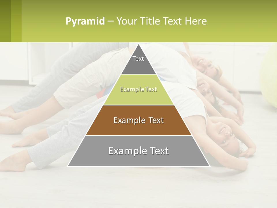 A Group Of People Laying On Top Of A Yellow Ball PowerPoint Template