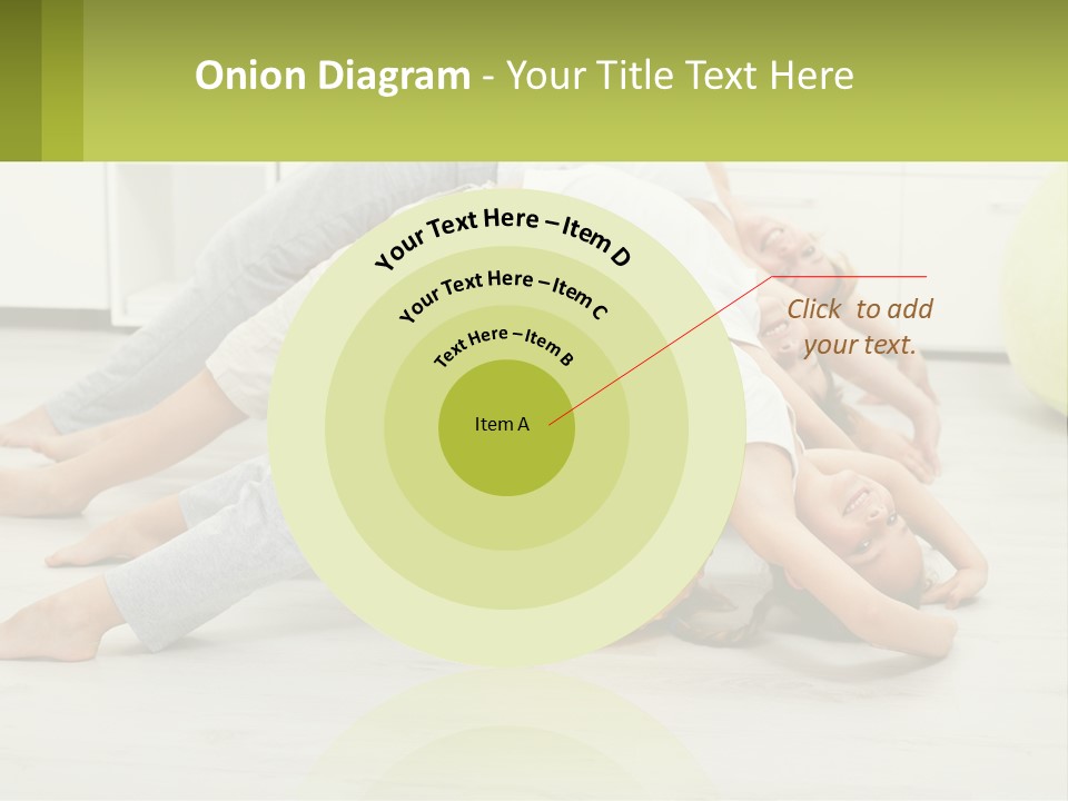 A Group Of People Laying On Top Of A Yellow Ball PowerPoint Template