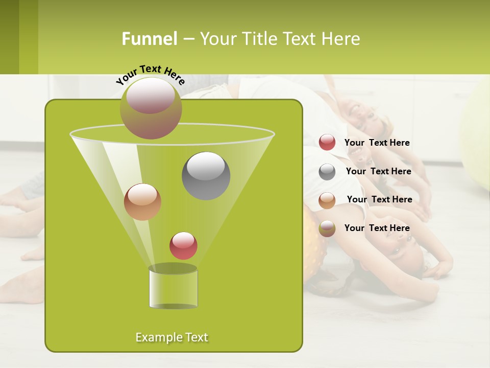A Group Of People Laying On Top Of A Yellow Ball PowerPoint Template