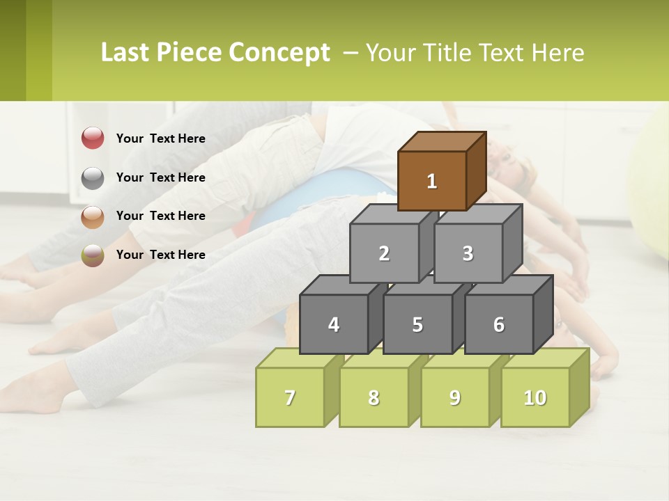 A Group Of People Laying On Top Of A Yellow Ball PowerPoint Template