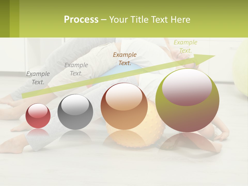 A Group Of People Laying On Top Of A Yellow Ball PowerPoint Template