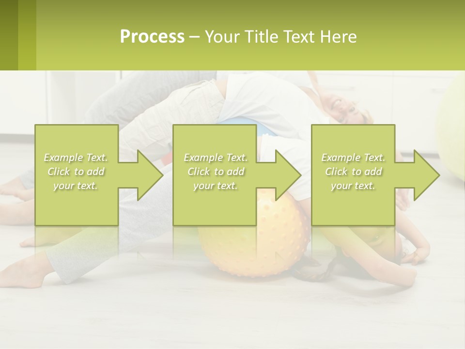 A Group Of People Laying On Top Of A Yellow Ball PowerPoint Template