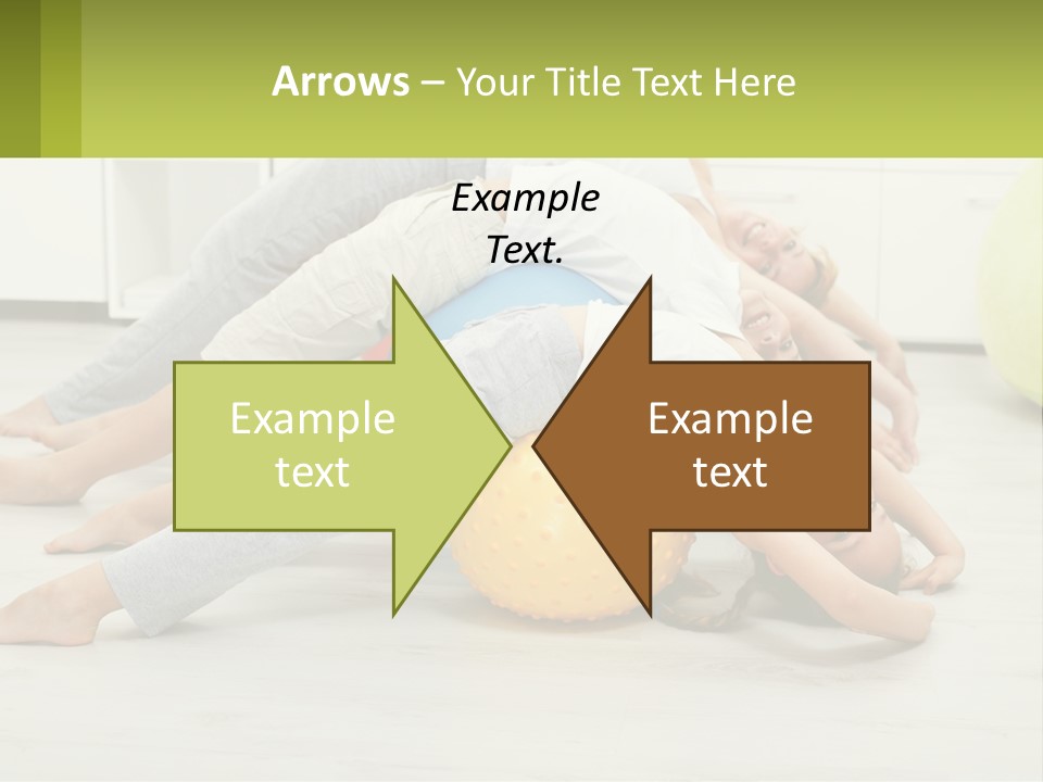 A Group Of People Laying On Top Of A Yellow Ball PowerPoint Template
