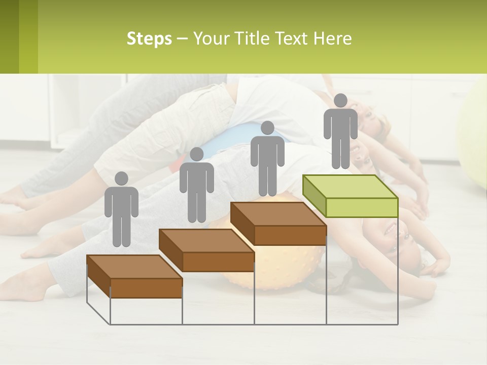 A Group Of People Laying On Top Of A Yellow Ball PowerPoint Template