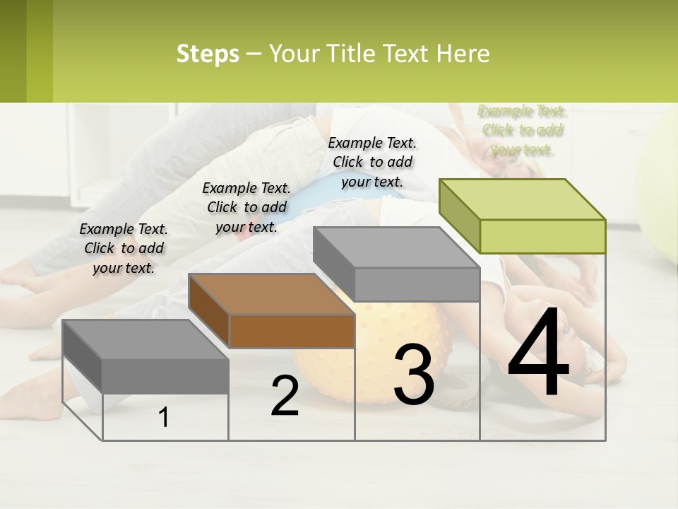 A Group Of People Laying On Top Of A Yellow Ball PowerPoint Template