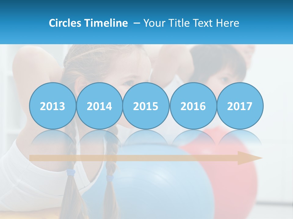 A Young Girl And Boy Doing Exercises On Exercise Balls PowerPoint Template
