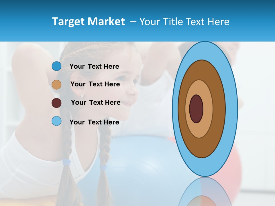 A Young Girl And Boy Doing Exercises On Exercise Balls PowerPoint Template